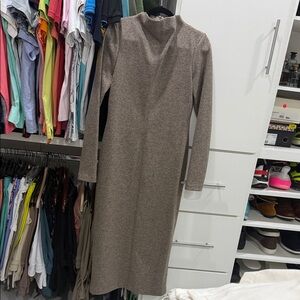 Zara Taupe Long Sleeve Dress